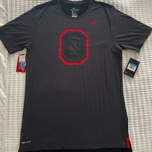 Nike Ohio State Buckeyes NWT Blackout Dri-Fit ANTHRACITE Size Medium